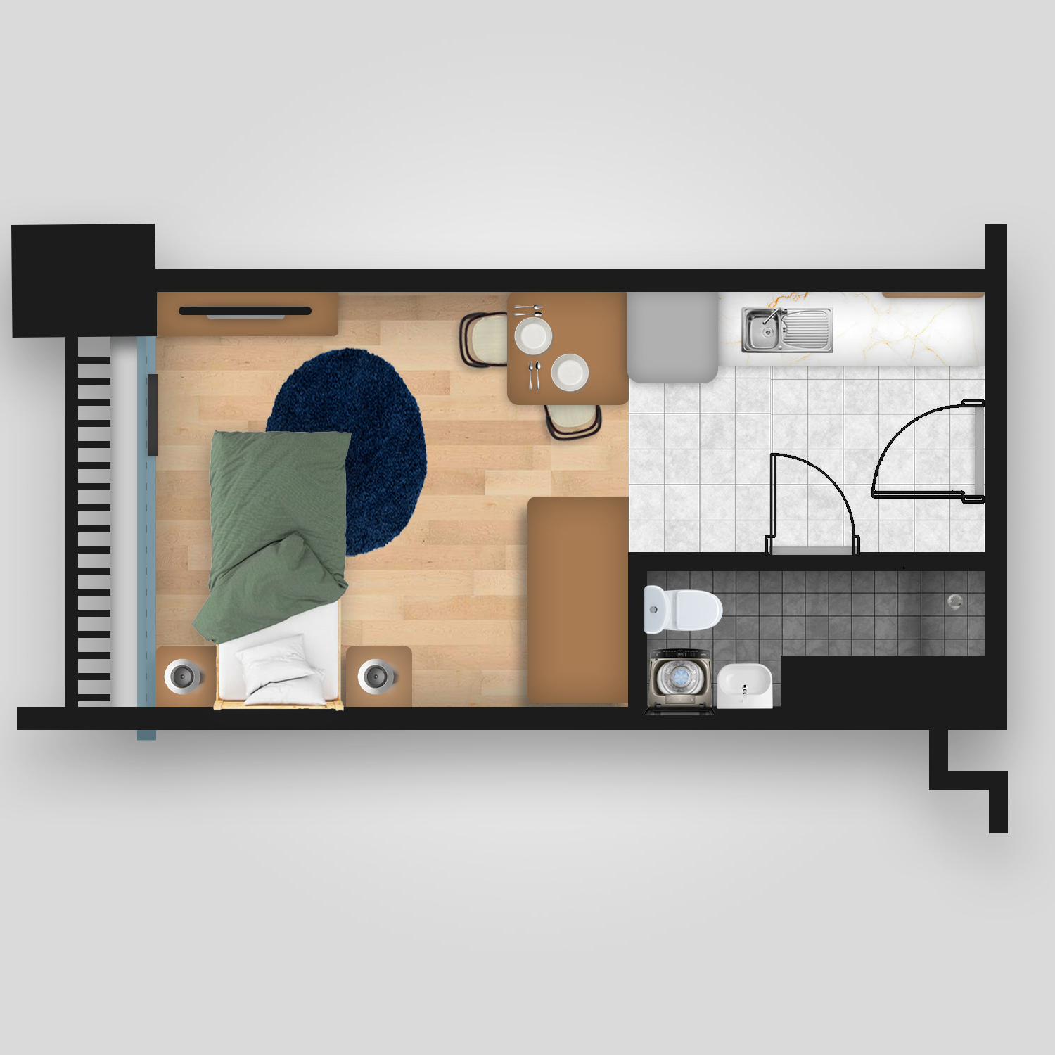 Fairview_Studio-Unit-Floor-Layout