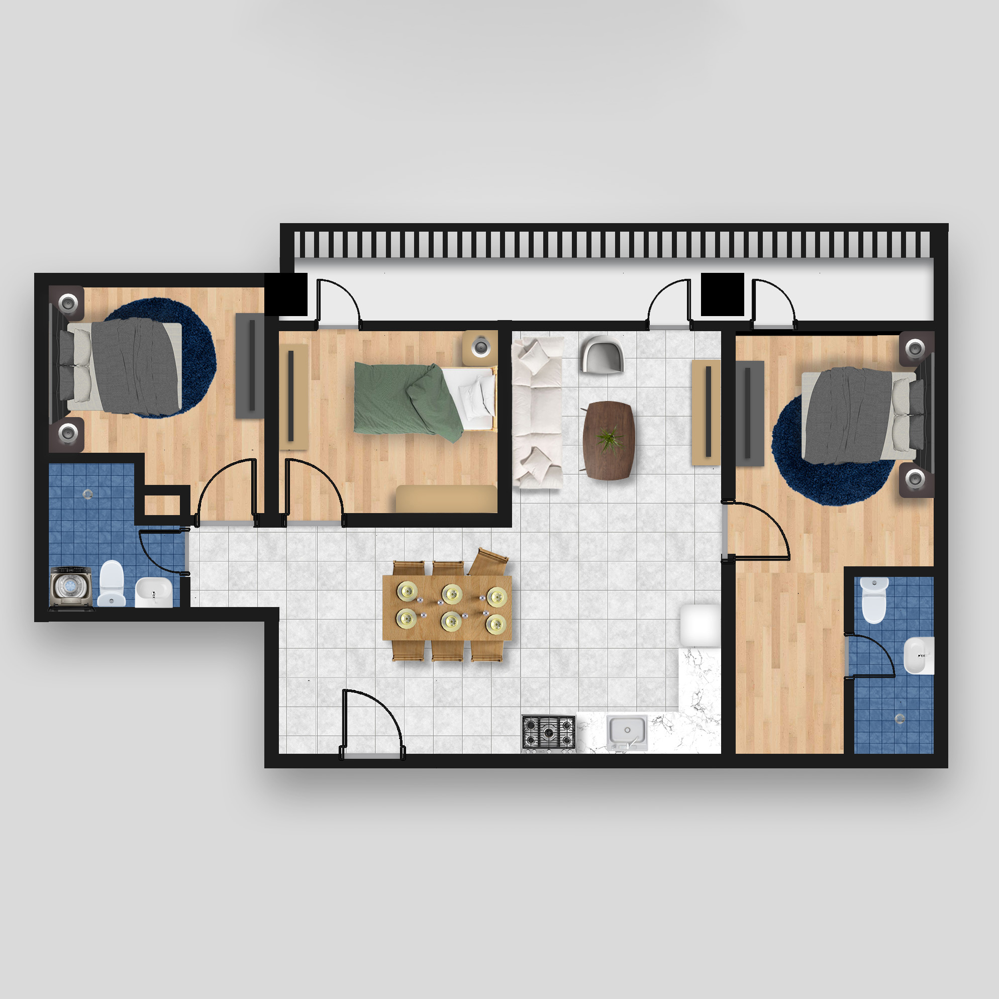 Fairview_3BR-Unit-Floor-Layout